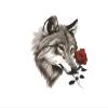 2pcs Waterproof Temporary Tattoo Sticker Wolf Tiger Lion Realistic Animal Body Art Arm Fake Tattoos Sleeve Women Men(004) view 1