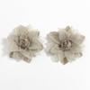 10Pcs/Set 6.3CM 2.5" Fabric Flowers for Women Hair Accessories Chiffon Flower Boutique for Headbands Head Wear (10Pcs Green, Flower) view 2