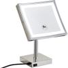 CZCZC Makeup Mirror with LED Lights, 8 Inch Brass 3X Magnification Countertop Vanity Mirror Bathroom Cosmetic Mirror with Switch and Plug view 1