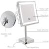 CZCZC Makeup Mirror with LED Lights, 8 Inch Brass 3X Magnification Countertop Vanity Mirror Bathroom Cosmetic Mirror with Switch and Plug view 4