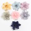 10Pcs/Set 6.3CM 2.5" Fabric Flowers For Women Hair Accessories Chiffon Flower Boutique For Headbands Head Wear (10Pcs Peach, flower) view 3