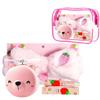 Gift Set Cosmetic Bag of 3 Berry Girl , Lip Mask Balm, Headband Strawberry Hairband, compact Mirror with Fan and Led Light, Travel Set, Valentine's Day Gift, Birthday Gifts for Friends,Teens, selfcare view 1