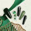 Almond Press On Tip Heart Clovers Acrylic Fake-Nail Designed Full False For Women And Girls 24PCS view 3