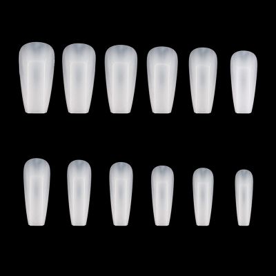 False Artificial Tip Long Full Tip Finger Sculpted-Home Manicure Tool Fake Nails Tip Transparent Natural 504x