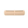 Beige silicone washable makeup pen storage bag view 1