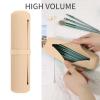 Beige silicone washable makeup pen storage bag view 4