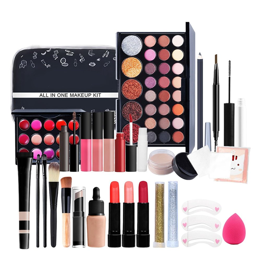 Makeup Kit Makeup Sets Make up Eyeshadow Lipgloss Makeup Kit for Women Eyebrow Pencils Makeup Brushes Makeup Brush Set Makeup storage bag (04)