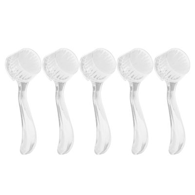Cunyuer Soft Nail Brush, 5 PCS Nail Dust Brush, Nail Brush for Cleaning Fingernails, Fine Handle Grip Fingernail Brush Manicure Brush with Cover, Nails Tool for Toe and Fingernail