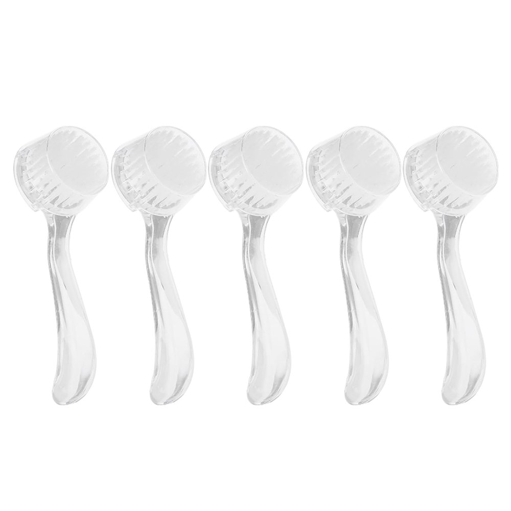 Cunyuer Soft Nail Brush, 5 PCS Nail Dust Brush, Nail Brush for Cleaning Fingernails, Fine Handle Grip Fingernail Brush Manicure Brush with Cover, Nails Tool for Toe and Fingernail