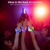 10 Pcs LED Mermaid Scrunchies for Women: Light UP Hair Scrunchies Rave Hair Accessories for Girls Glow in the Dark Party Supplies Sleepover Party Favors Festival Birthday Gift view 2