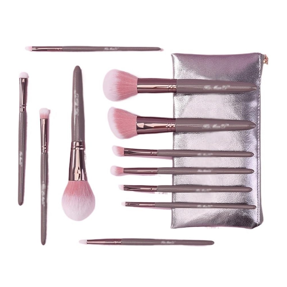 XMKJCHA 11 pieces of makeup brush, full set of handle powder brush, eye shadow brush
