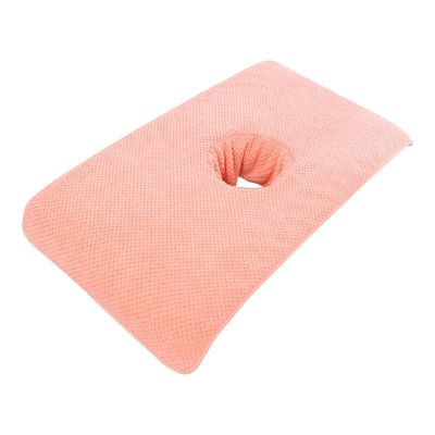 FashionCha Salon Massage Table Towel, Absorbent Towel, Reusable Washable Face Pillow Towel with Hole for Massage Bed, SPA, Orange