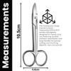 YNR German Stainless Steel Nail Scissors Cutting & Trimming Toenail Scissor Anti-Slip Serrated Blade for Men & Women Manicure & Pedicure Shares for Thick Nails & Cuticle with Pouch view 2