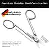 YNR German Stainless Steel Nail Scissors Cutting & Trimming Toenail Scissor Anti-Slip Serrated Blade for Men & Women Manicure & Pedicure Shares for Thick Nails & Cuticle with Pouch view 3