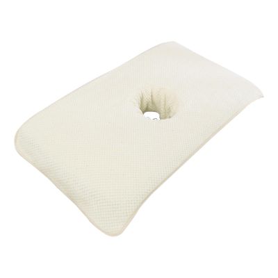 FashionCha Salon Massage Table Towel, Absorbent Towel, Reusable Washable Face Pillow Towel with Hole for Massage Bed, SPA, Beige