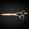 6 Inch Rose Gold Hair Cutting Scissors - Professional Shears for Hairdressers and Barbers - 440C Stainless Steel With Gold Titanium Coating - Wet or Dry Haircutting view 2