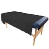 10 Pack - Tranquility Microfiber Massage Table Flat Sheet by Body Linen- Lightweight, Durable Microfiber Flat Sheets For Massage Table & Spa. Wrinkle Free, Stain-Resistant, Soft & No Pilling- Black view 2