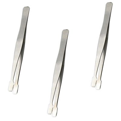 DOITOOL 3pcs Stainless Steel Eyelash Tweezers for Lash Application Tweezing Non-magnetic for Craft Stamp Collecting