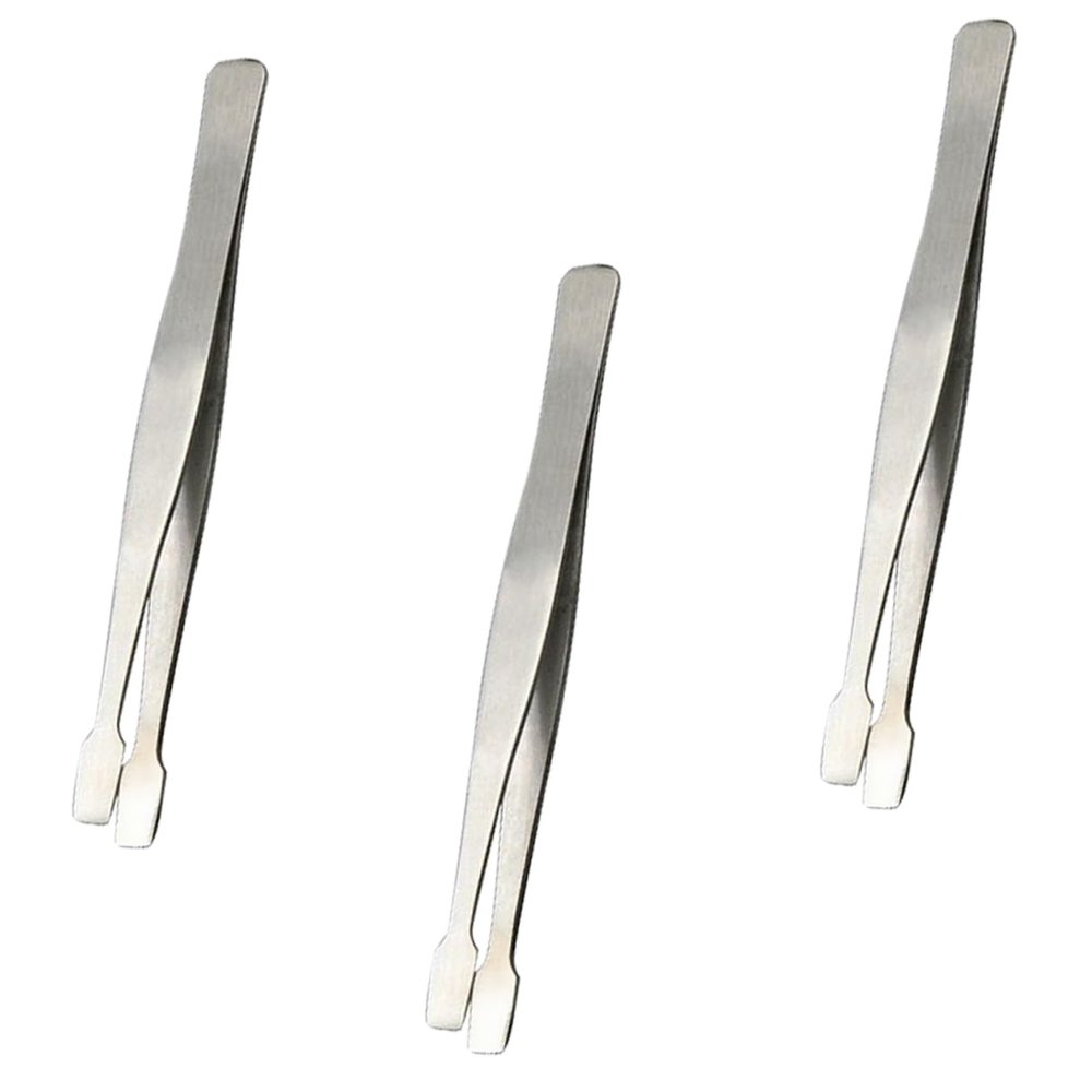 DOITOOL 3pcs Stainless Steel Eyelash Tweezers for Lash Application Tweezing Non-magnetic for Craft Stamp Collecting