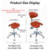Rolling Split Seat Saddle Stool Saddle Chair Split Rolling Chair Ergonomic Split Seat Style Backrest Saddle Stool for Home, Dental, Clinic, Salon,A view 2
