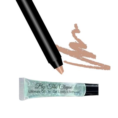 By The Clique Premium Long Lasting Matte Beige Nude Liner Pencil | Sandy Mandy | Plus Hydrating Ultimate Oil-in-Gel Remover