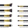 10 Makeup Brushes (5 Big 5 Small) Classic Black Gold Perfection Makeup Brushes Travel Make up Brushes Set Comfort Grip, Cruelty-Free & Vegan (Black Silver) view 3