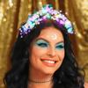 JEAIRTS Light Up Pearl Tiaras Silver Flower Crown Headband Glow Bridal Beaded Headpiece Flashing Costume Prom Hair Accessories for Women view 4
