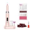 Cordless Electric Nail Drill Professional Efile Nail Drill Kit for Acrylic/Gel Nails, Manicure Pedicure Polishing Shape Tools Design for Home Salon Use, Drill para Uas Profesional 15000 RPM (Pink) view 1