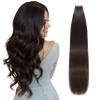Tape in Hair Extensions Human Hair 22 Inch Dark Brown 20pcs 50g/pack Straight Seamless Weft Skin Invisible Thick Human Hair Tape in Extensions for Women (#2, 22 Inch) view 1
