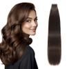 Tape in Hair Extensions Human Hair 12 Inch Dark Brown 20pcs 40g/pack Straight Seamless Weft Skin Invisible Thick Human Hair Tape in Extensions for Women (#2, 12 Inch) view 1
