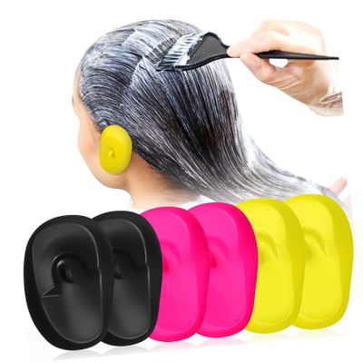 6Pcs Plastic Hair Dye Earmuffs for Salon Use and Ear Protection
