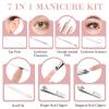 12 Sets Manicure Set, 7 in 1 Stainless Steel Nail Care Kit, Sturdy Manicure Tool Kits with Travel Case, Nail Grooming Kit Gift, for Men and Women(6 Colors) view 3