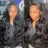 13x4 HD Glueless Wigs For Black Women, Transparent Lace Frontal Wigs Human Hair 180% Density, Headband Wig Human Hair Pre Plucked with Baby Hair (20 Inch) view 1