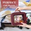 Pinkmik Clear Makeup Bag, (Burgundy, M+L) view 4