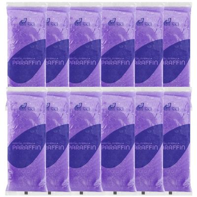 12 Pack Lavender Scented Paraffin Wax Refills for Hands and Feet, Hydrating Paraffin Wax Beads and Blocks for Dry Skin, Muscle Relief, and Moisturizing Spa Treatments