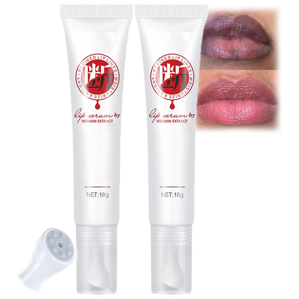 Lip Serum, Dark Lip Treatment, Lip Balm, Lip Brightening Pink Lip, Vitamin E Lip Essence, Remove Dark Lips Moisturizer for Dry Lips, Lighten Lip Lines (2pc)