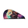 SDTYKHJ Hair Towel Wrap for Women Ultra Absorbent Coral Velvet Dry Hair Cap Galaxy Cat Baby Hair Drying Towel with Button Quick Dry Bath Cap Hair Turban for Wet Hair Long Hair Curly Hair view 1