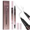 2 Pack Eyebrow Pen, Waterproof Microblading Eyebrow Pencil, 2-in-1 4 Tip Eye Brow Makeup Pen for Women with Precise Curved Brush-Tip Create Natural Hair-Like Brows, Last All-Day (Natural Black) view 1