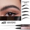 2 Pack Eyebrow Pen, Waterproof Microblading Eyebrow Pencil, 2-in-1 4 Tip Eye Brow Makeup Pen for Women with Precise Curved Brush-Tip Create Natural Hair-Like Brows, Last All-Day (Natural Black) view 2