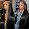13x4 HD Glueless Wigs For Black Women, Transparent Lace Frontal Wigs Human Hair 180% Density, Straight Human Hair Pre Plucked With Natural Hairline Baby Hair Wigs (32 Inch) view 1