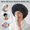 100% Mulberry Silk Bonnet for Sleeping Women, Real Silk Bonnet with Tie Band, Large Sleep Bonnets for Women, Double-Layer Sleep Cap for Braids Curly Hair view 4