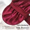 100% Mulberry Silk Bonnet for Sleeping Women, Real Silk Bonnet with Tie Band, Large Sleep Bonnets for Women, Double-Layer Sleep Cap for Braids Curly Hair view 3