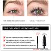Black Waterproof Mascara for Fine Short Eyelash, Small Wand Brush Mascara, Long-Lasting, Smudge-proof, Voluminous Eyelashes, Gift (Black, 2PCS) view 3