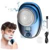 2025 New Berbiget Mini Electric Shaver,mini Portable Shaver for Men,IPX7 Waterproof Wet/Dry,USB Rechargeable Travel for Travel (Blue) view 1