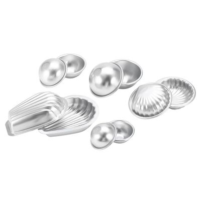 aqxreight Handmade Aluminium Alloy Bath Bomb Model Set - 9 Exclusive Shapes for Fizzy Crafting and DIY Cake Making Tools -, Hygienic Bath Bomb Model Kit (Set 1)