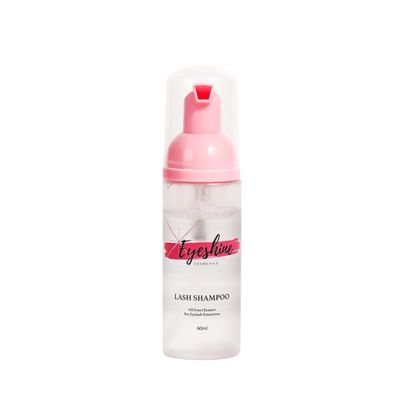 Eyeshine LASH Eyelash Extension Shampoo 60ml / Eyelid & Eyebrow Foaming Cleanser/Wash for Extensions & Natural Lashes/Safe Makeup Remover
