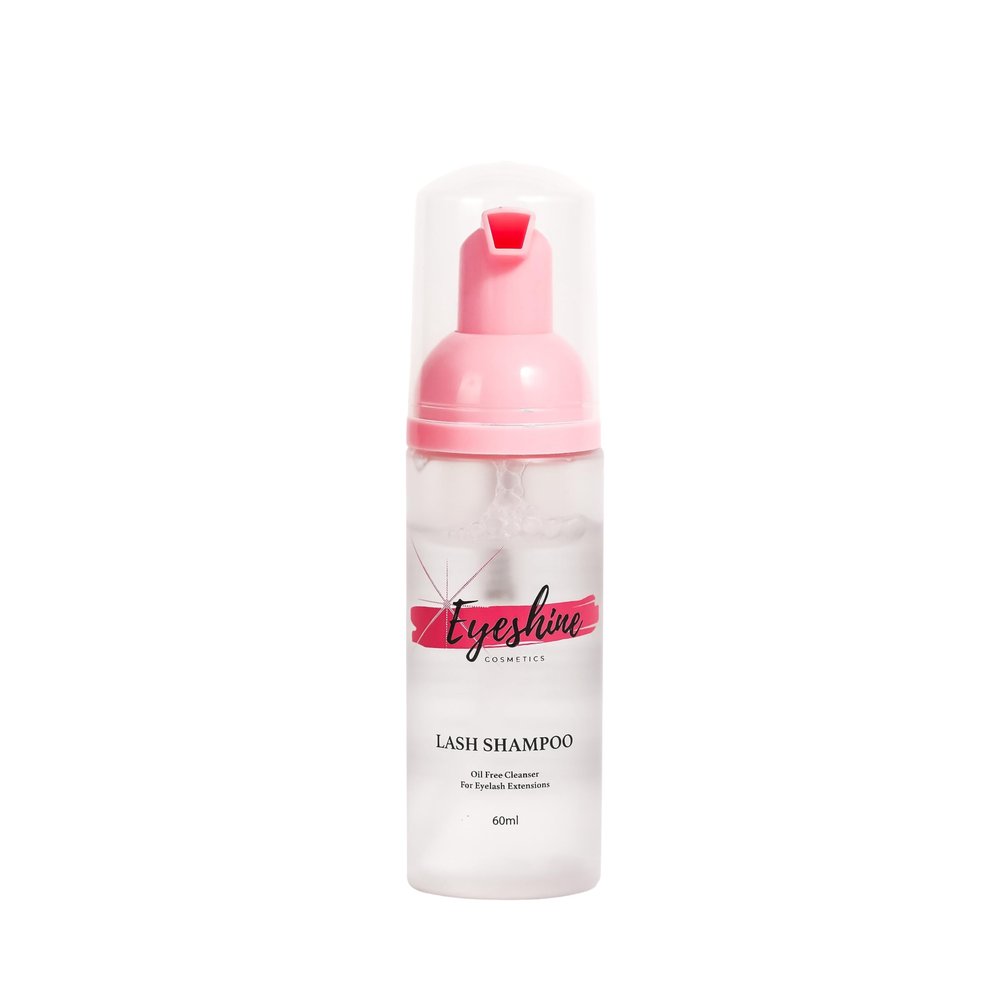 Eyeshine LASH Eyelash Extension Shampoo 60ml / Eyelid & Eyebrow Foaming Cleanser/Wash for Extensions & Natural Lashes/Safe Makeup Remover