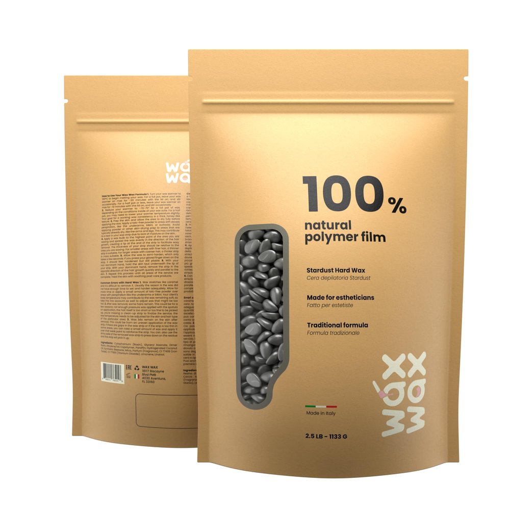 Wax Wax Stardust Hard Wax Beads | Coarse Hair Removal Wax for Ultra Sensitive Skin | Strip-Free, Low Melting, Cruelty-Free & Eco-Friendly Waxing Beads With Hybrid Rosin Formula | Made In Italy - 2.5lb