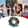 Scrunchies for Hair, Large Satin Scrunchies for Women, Four Black Cats Lying on The Piano Keyboard Printed Elastic Ponytail Holder Satin Hair Tie Hair Accessories view 3