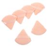 6pcs Triangle Powder Puff with Plush Cloth Fan Shape for Makeup view 1